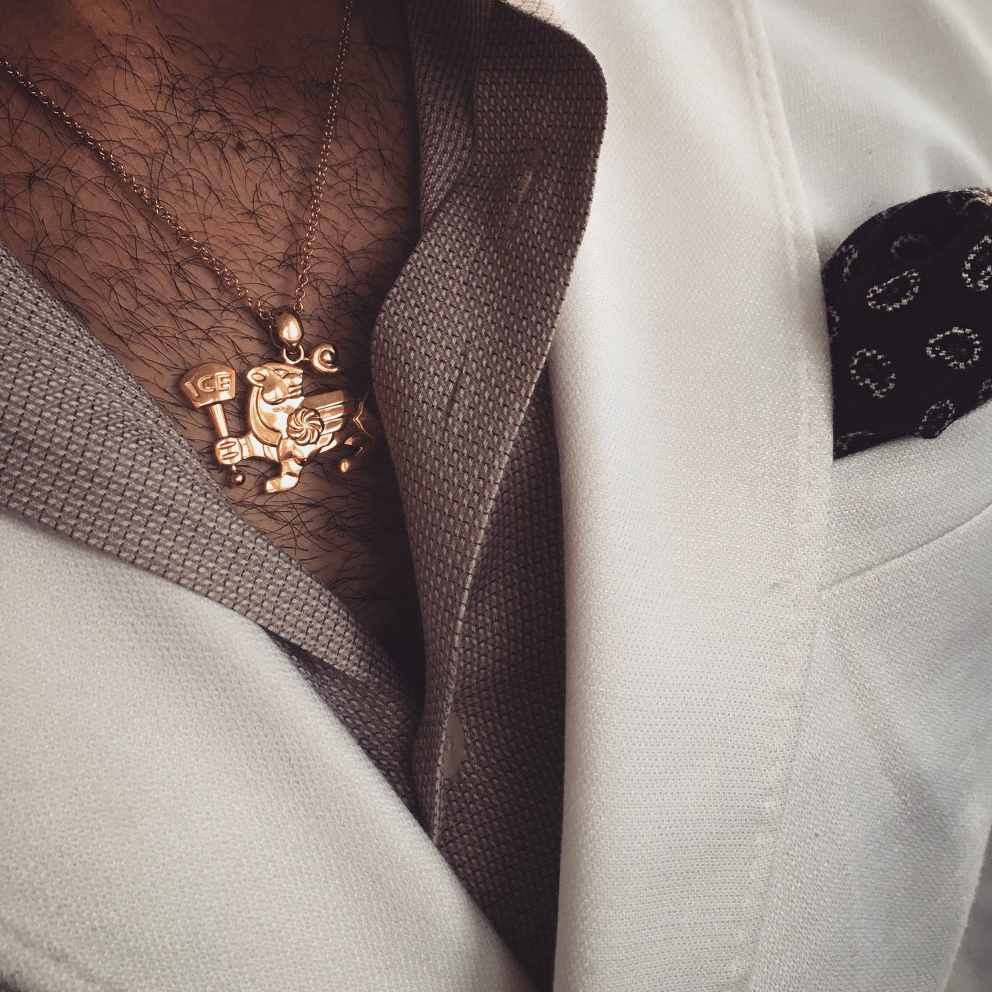 18K Gold Lioness Pendant