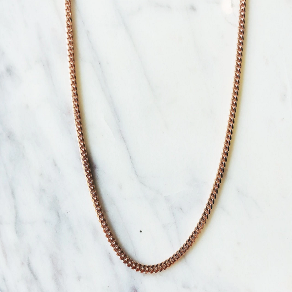 Rose Gold Cuban Chain Necklace