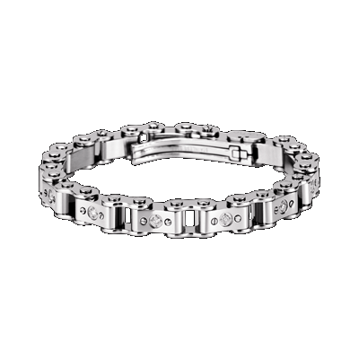 Standard 'Doha' Bicycle Link Bracelet with .39ct Diamond