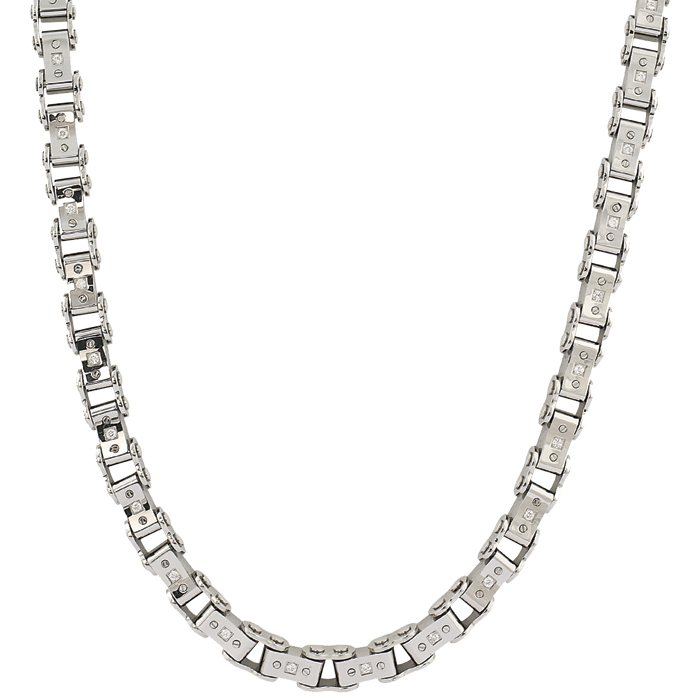 Stainless Steel Screw Design 1 Diamond on Each Link