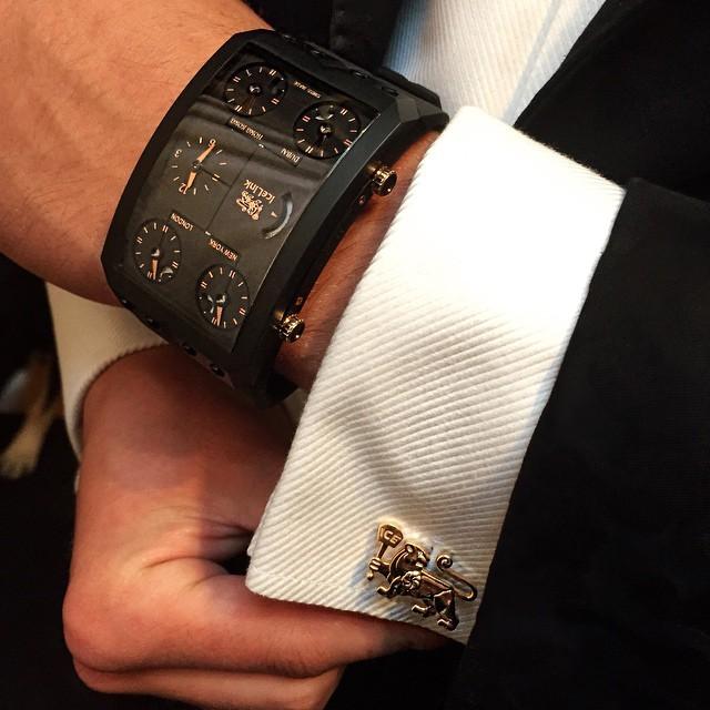18K Rose Gold Lioness Cuff Links